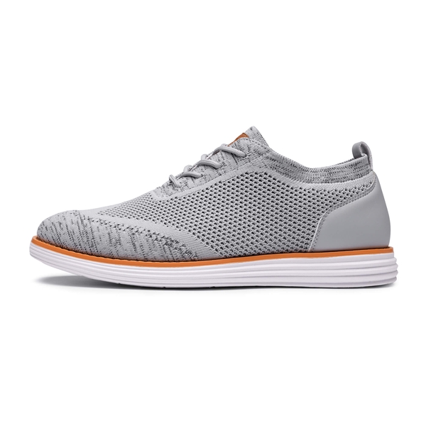 [KnitFlex Breeze+] Men's Mesh Wingtip Oxford Sneakers - GREY - 2